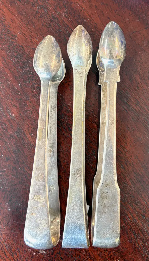 Three Sterling Silver Sugar Tongs TW123gms Image 1++