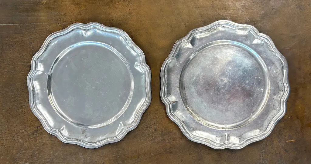 Peruvian Sterling Silver .925 Salvers (2) TW419gms Image 1++