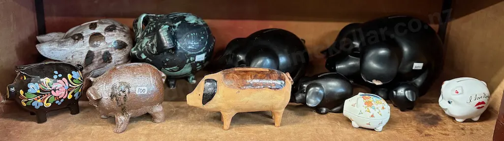 Large Selection of Pottery and Ceramic Piggy Banks Image 1++