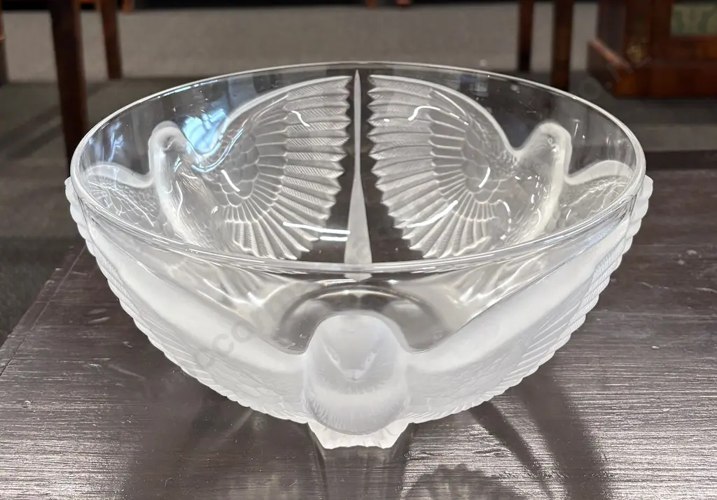 J.G. Durand Crystal Paloma Bowl, Dia25.5cm Image 1++