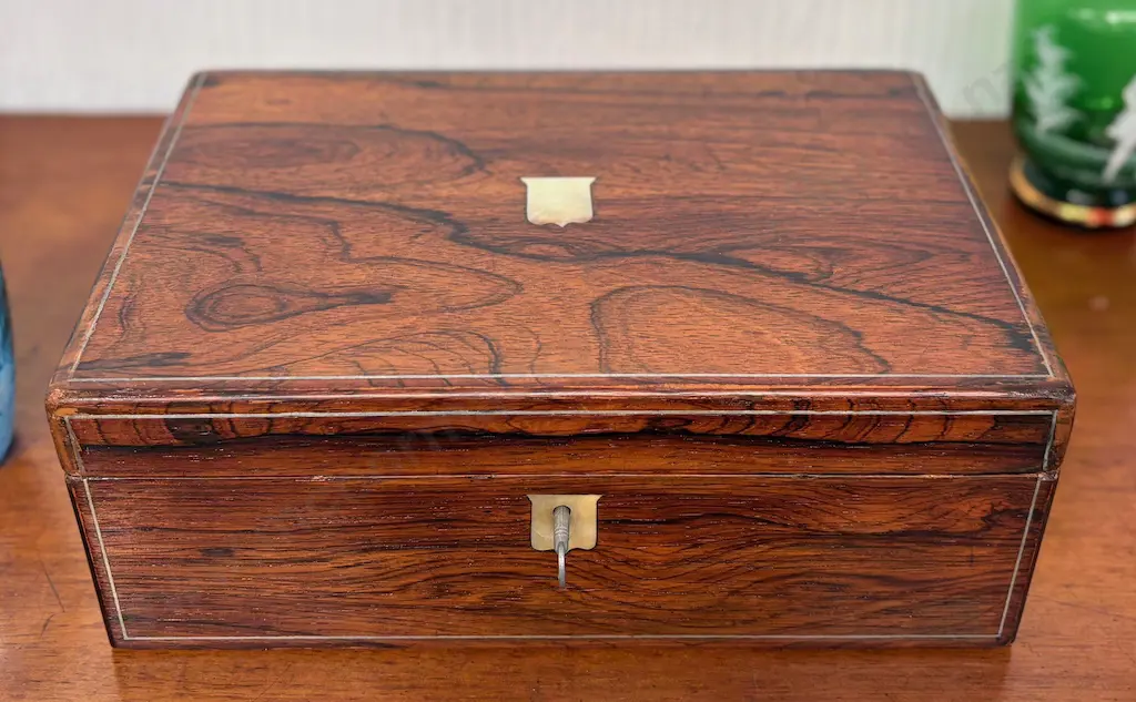 Rosewood Writing Slope with fitted interior, L35xW23xH13cm Image 1++