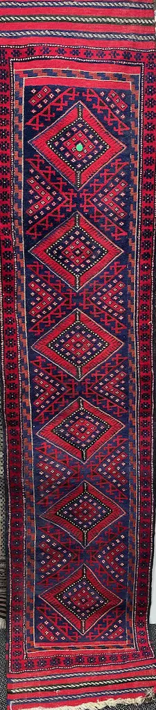 Persian Runner in Red and Blue Tones L290x65cm Image 1++