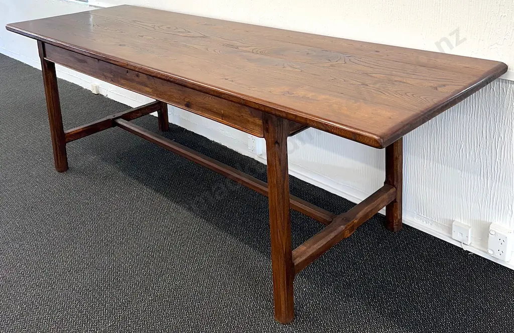 Chestnut Dining Table on Refectory Base, L243xW80xH79cm Image 1++