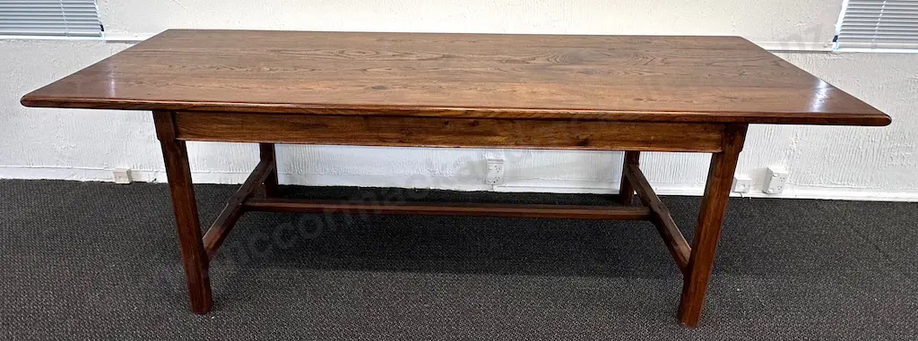 Chestnut Dining Table on Refectory Base, L243xW80xH79cm Image 1++