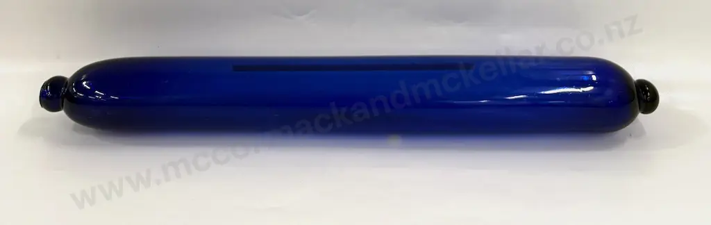 Extra Large Blue Glass Rolling Pin L74cm Image 1++
