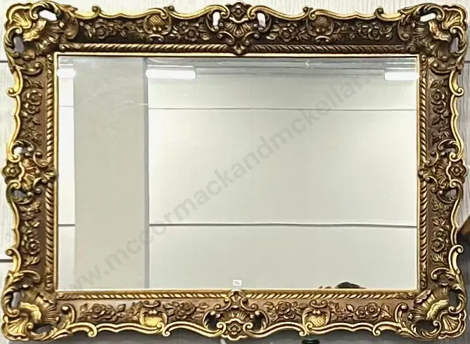 Ornately carved Gilt Wall Mirror, 580x880mm Image 1++