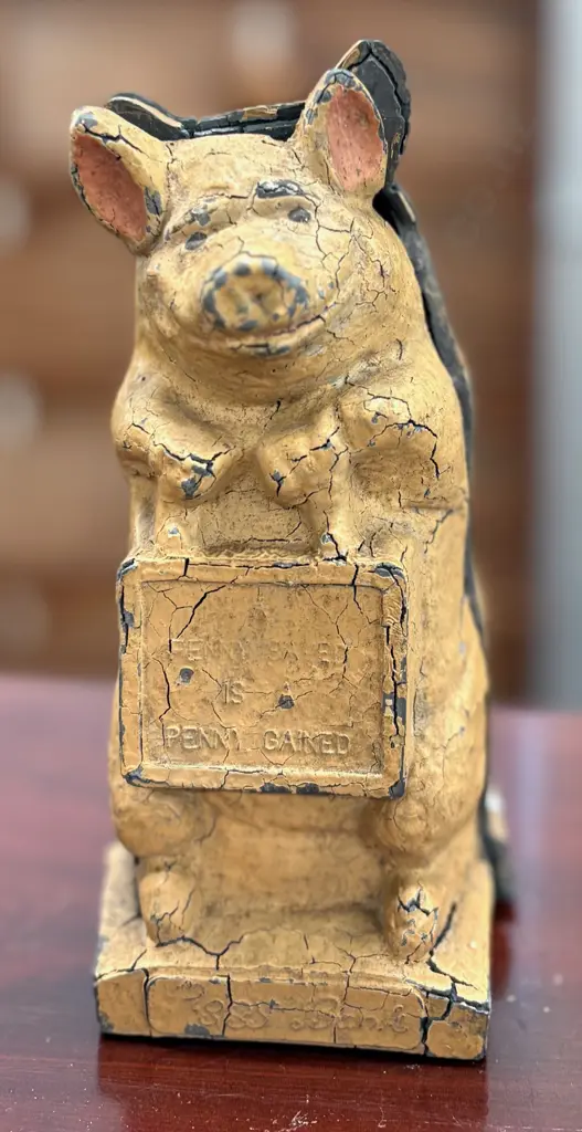 Victorian Metal Piggy Bank, H17cm Image 1++