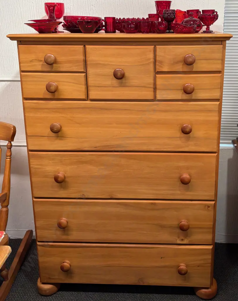 Rimu Nine Drawer Scotch Chest, H147xL104xD46cm Image 1++