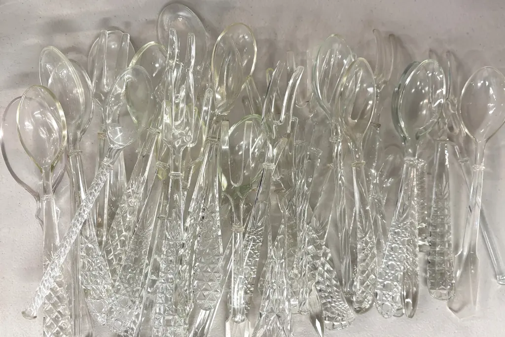 Quantity of Cut Glass Servers Image 1++