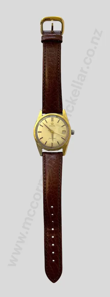 Vintage Omega Seamaster Wristwatch with Leather Strap Image 1++