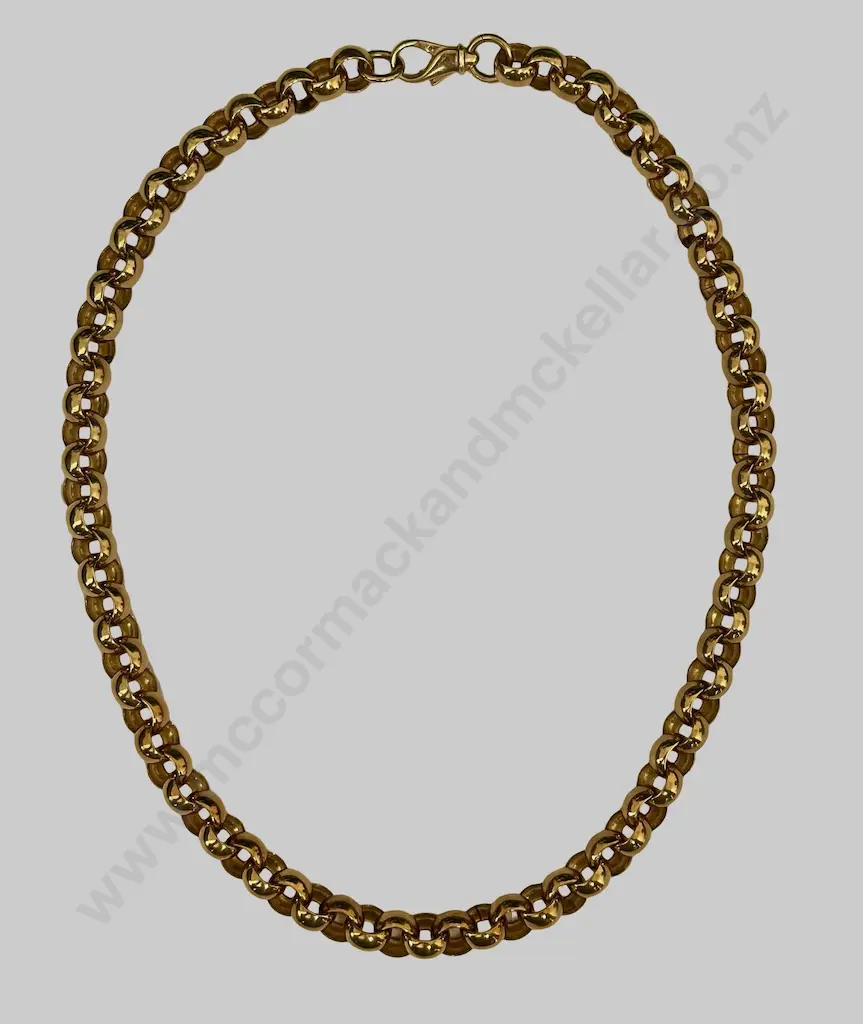9ct Gold Belcher Link Chain, L45cm TW58.6cm Image 1++