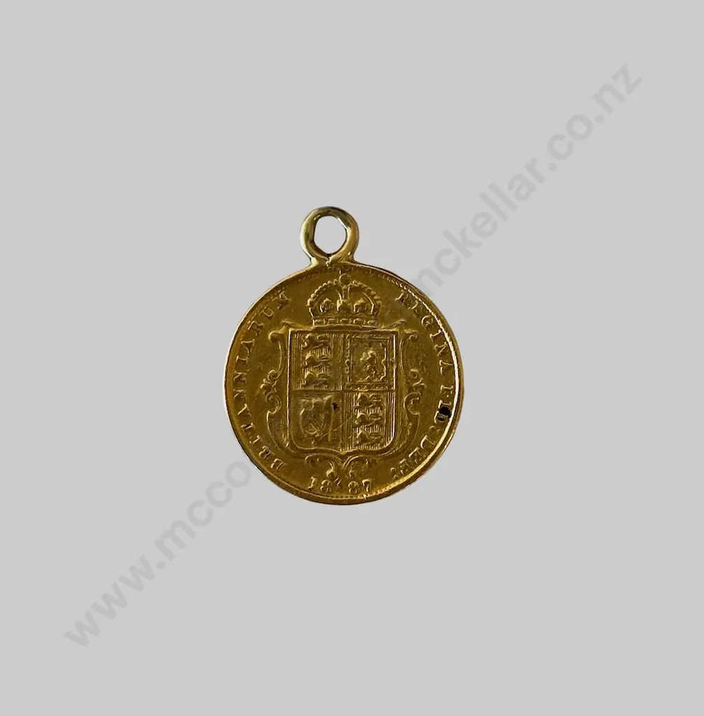 1887 Half Sovereign Coin, TW4.1gms Image 1++