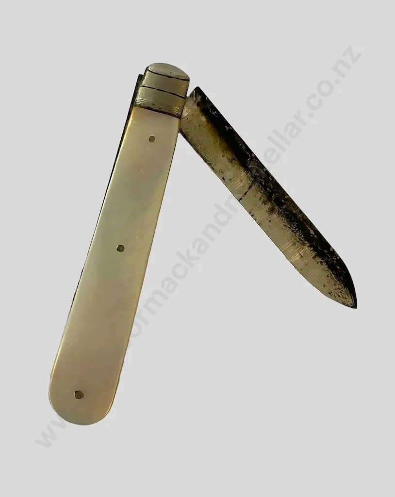 Sterling silver and MOP Pocket Knife Image 1++