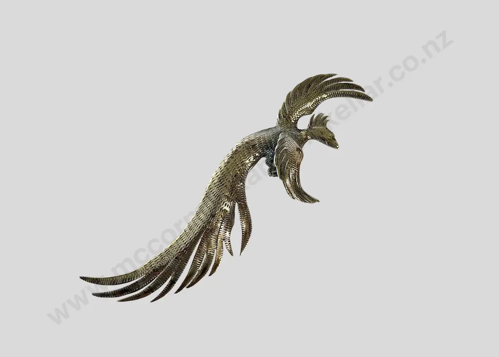 Patoni Silver (Tony Buller) Flying Phoenix Brooch, TW21.3gm, L10cm Image 1++