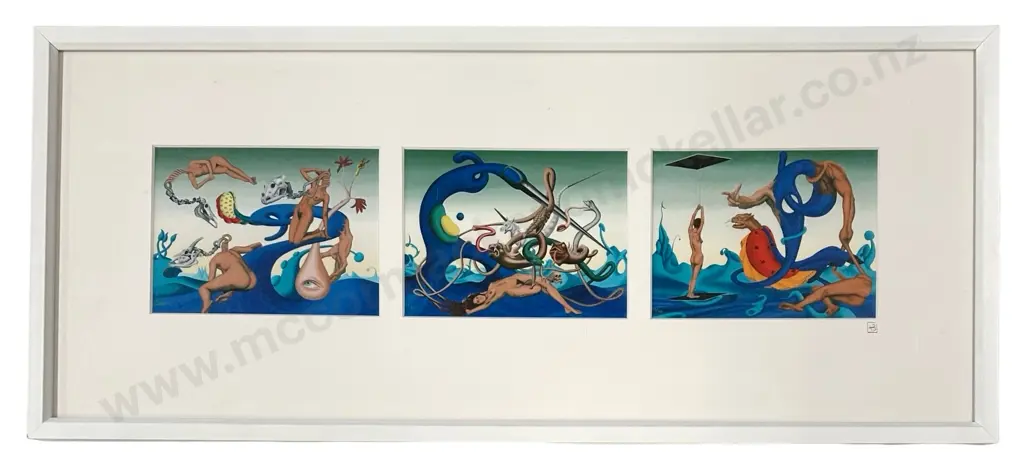 Andrew Bond - Untitled, 15/50 triptych print on canvas, 165x220mm Image 1++