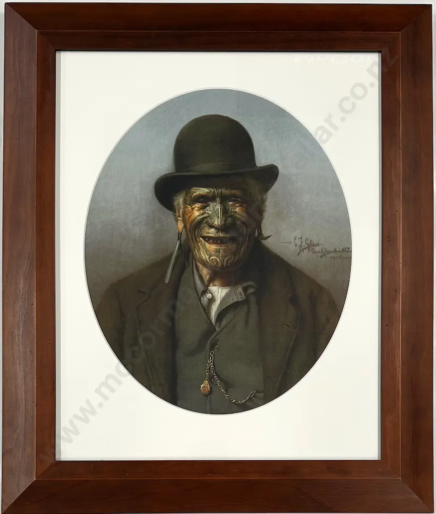 C.F Goldie - NZ Fine Print, Te Aho-te-Rangi Wharepu, 390x325mm Image 1++