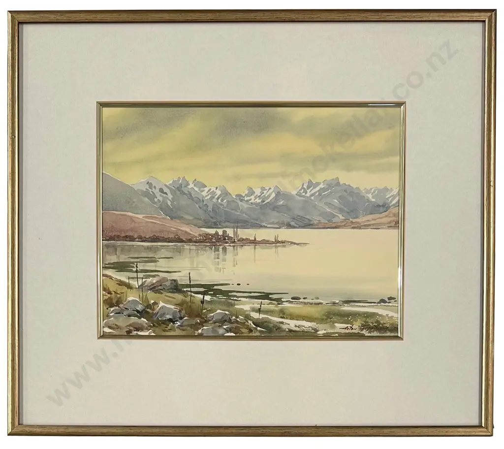 Aston Greathead - Lake Tekapo, McKenzie Country, watercolour on paper, 250x330mm Image 1++