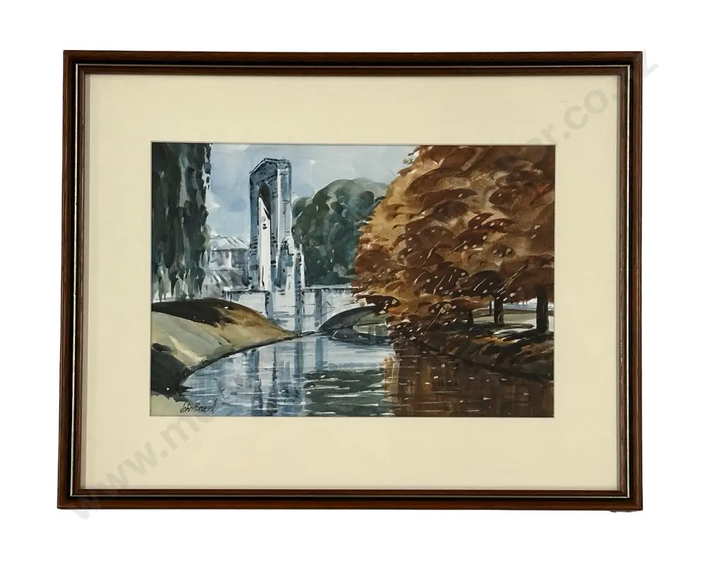 John Brasell - The Bridge of Rememberance, watercolour on paper, 225x335mm Image 1++