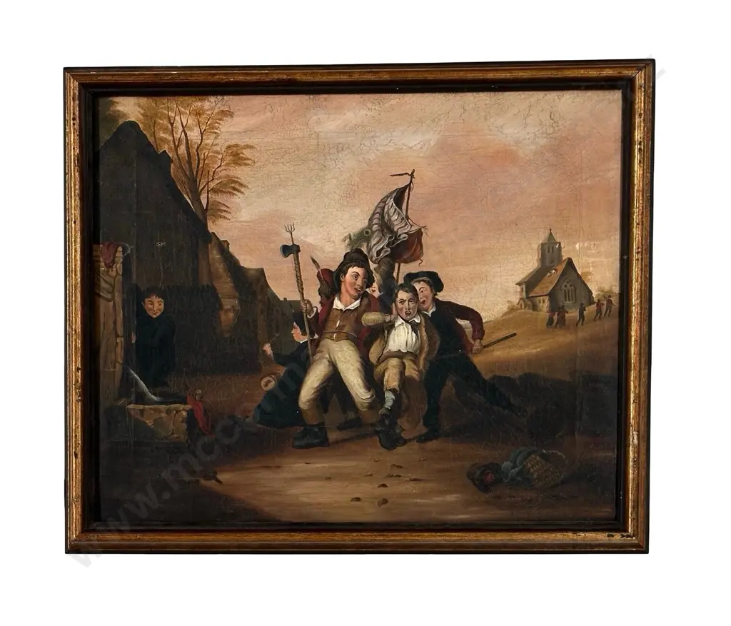 Early Oil on Canvas (AF) - Figures, 290x360mm Image 1++