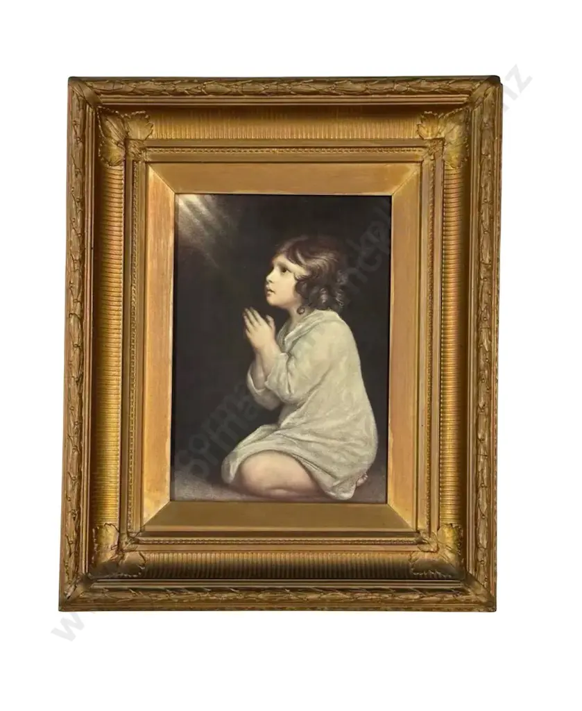 Unsigned - Child Praying, print on canvas, 340x240mm Image 1++