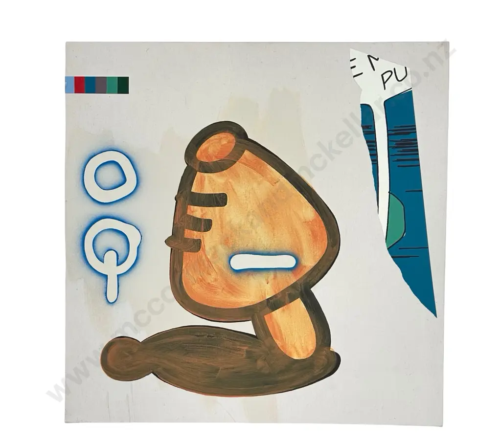 Tjalling de Vries - Half a Mushroom, 2013, acrylic on canvas, 710x710mm Image 1++