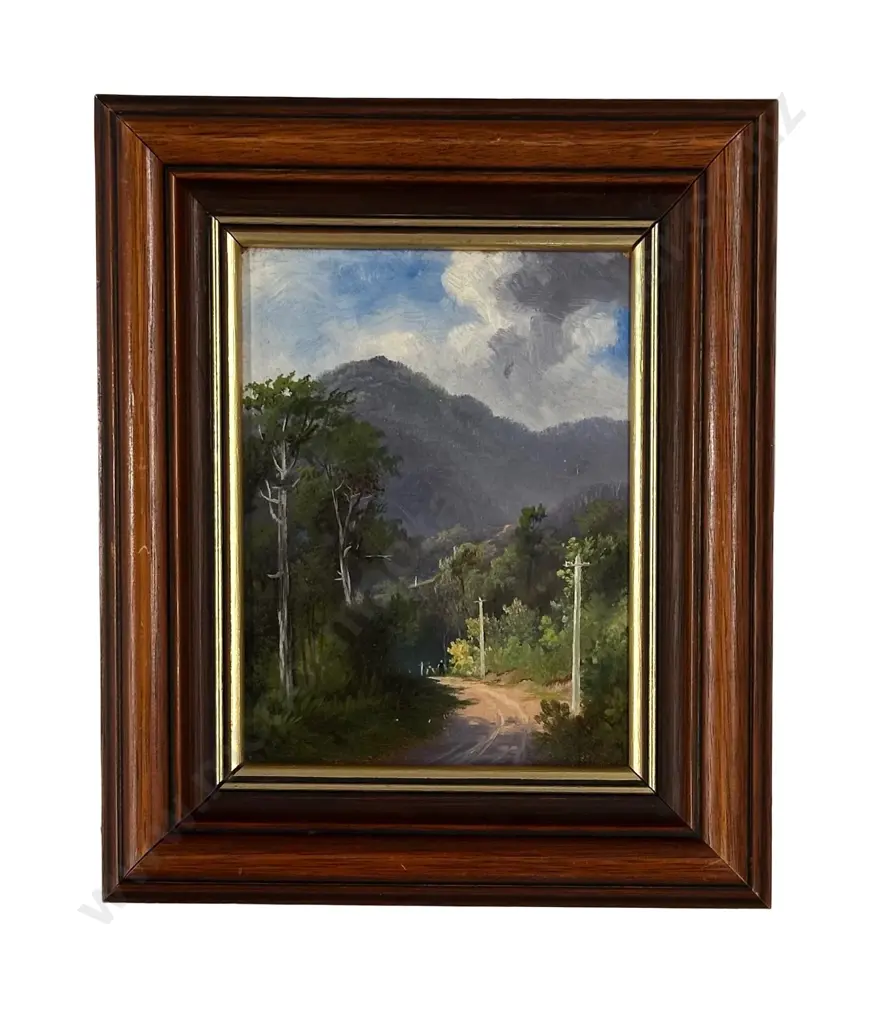 HW Kirkwood - On the Blenheim Nelson Road, oil, 193x145mm r Image 1++