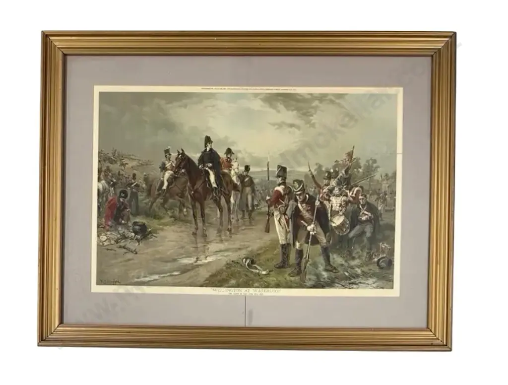 R. Hillingford, Wellington at Waterloo - The Dawn of Day, June 18th, 1815, print 580x860mm Image 1++