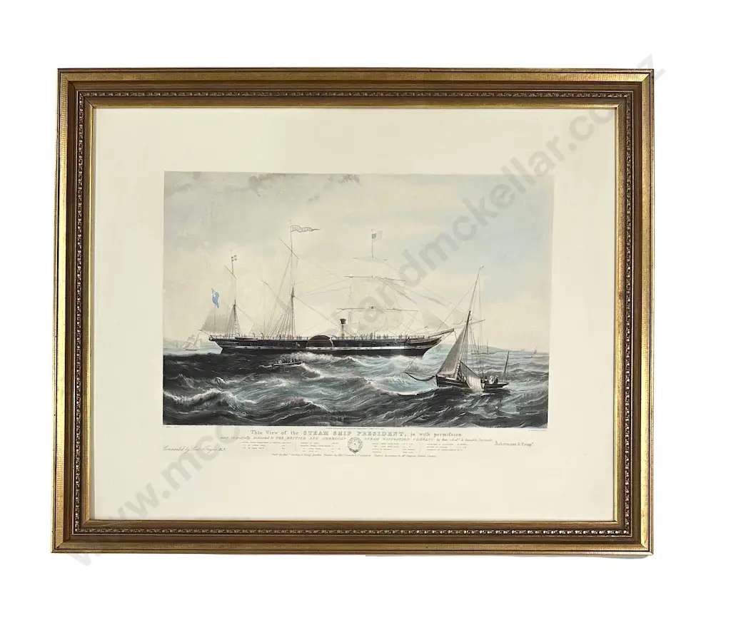 H. Papprill, Ackermann & Company - This View of the Steamship President, print 640x820mm Image 1++