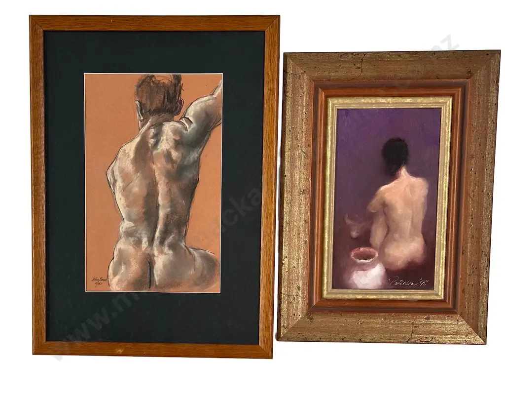 John Boyd and Patterson - Figure Studies, mixed media on paper, oil on canvas, 280x180, 230x130mm Image 1++