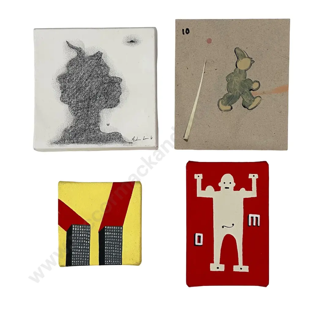 Andy Leleisi'uao - Lament of Sulafort, 2005, oil and pencil on canvas, 150x150mm, Tjalling de Vries - Koko Walks Off, Image 1++