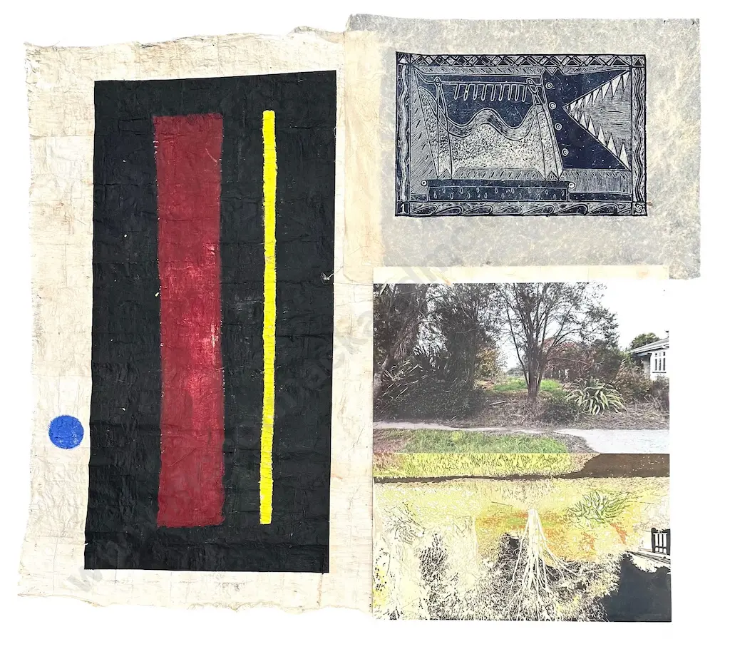 Mark Lander - Untitled, black ink on flax paper, 635x884mm, Mark Lander - Untitled, black ink on flax paper, 635x884mm Image 1++