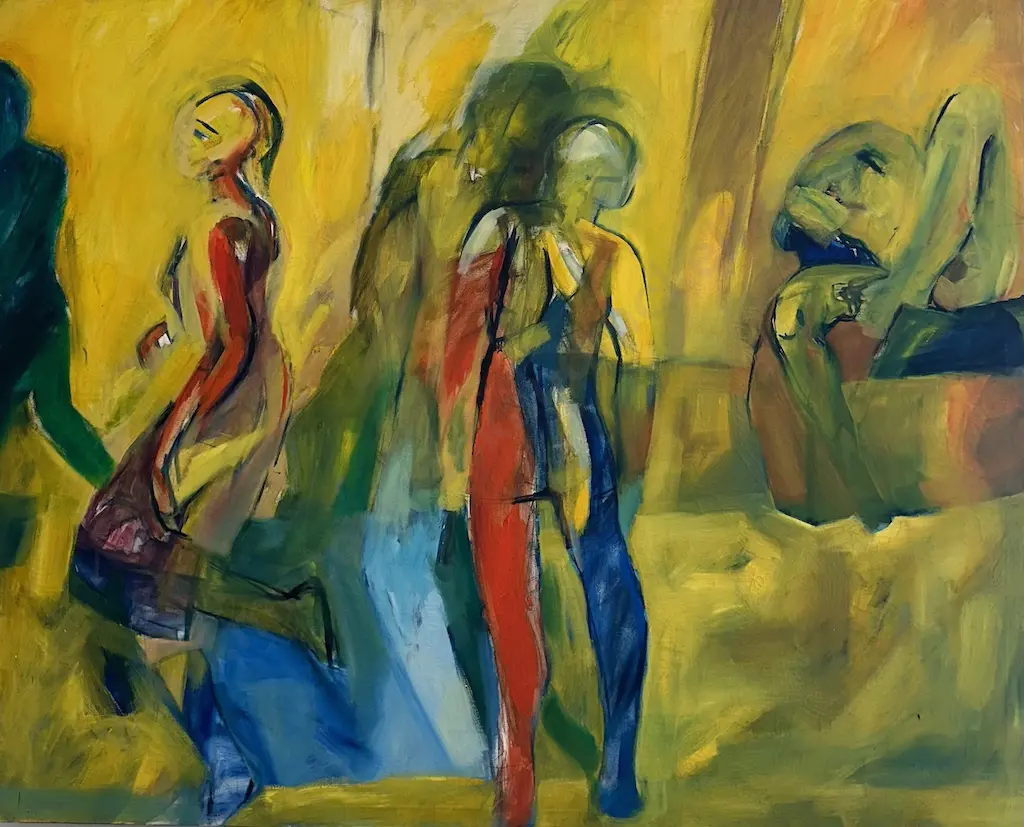 Seraphine Pick - Figures Study, 1987, oil on canvas 1650x2020mm Image 1++