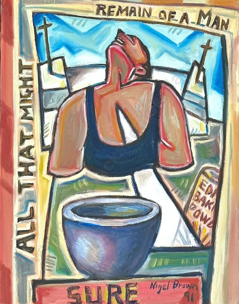 Nigel Roderick Brown - All That Might Remain, 1991, oil on canvas, 450x350mm Image 1++