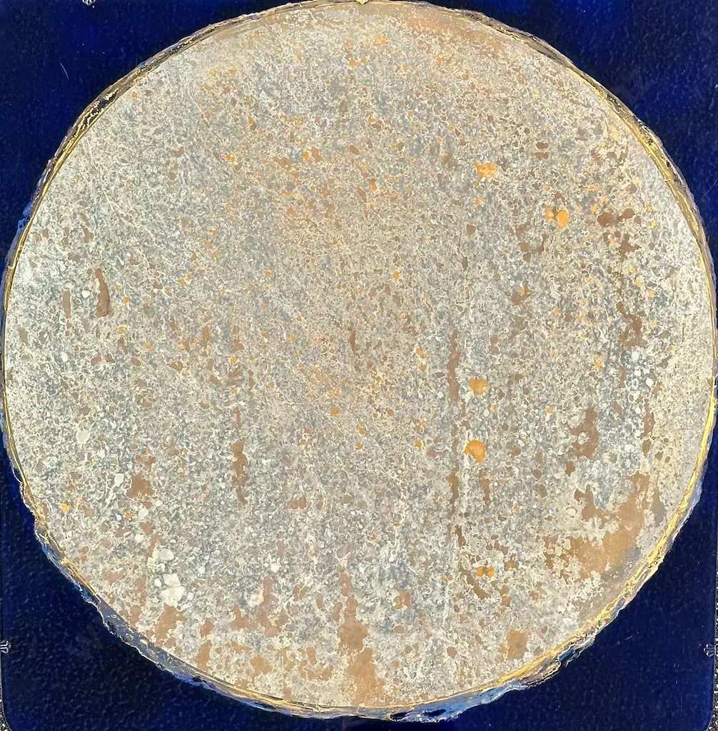 Mary McFarlane - First Full Moon with Rain, 2019, mixed media on mirror plate, 755x685mm Image 1++