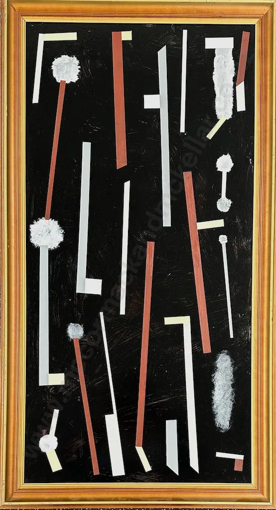 Tony de Lautour - Modern Letters 2, 2017, oil and acrylic on board, 1000x490mm Image 1++