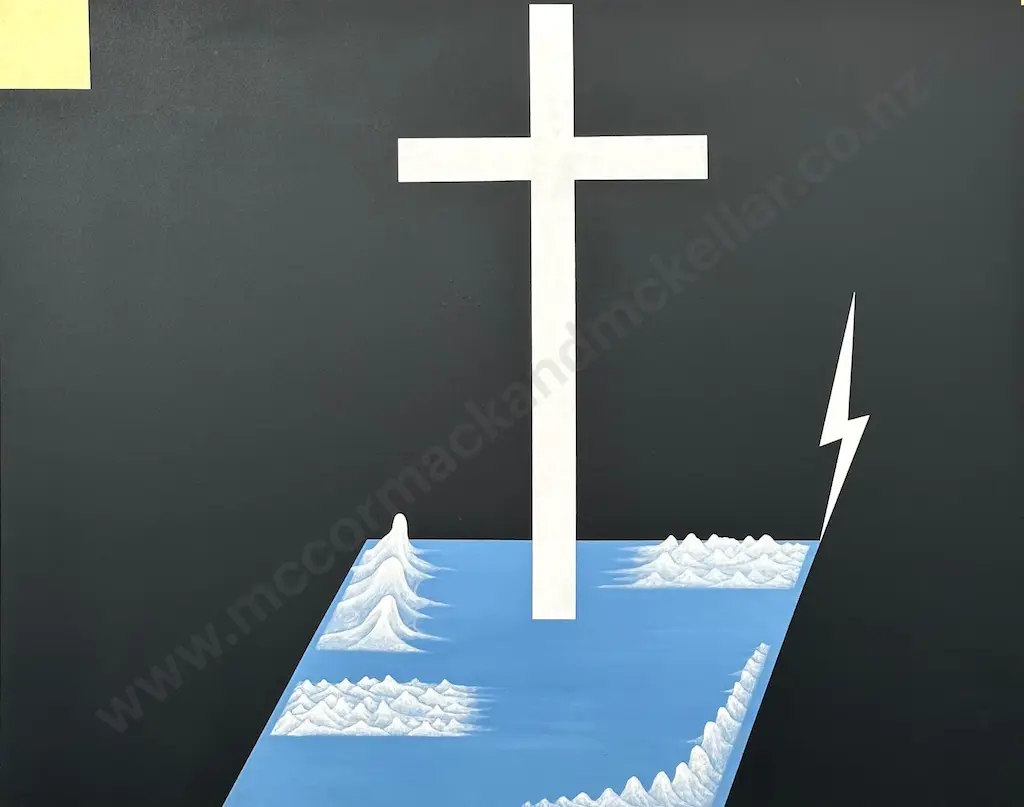 Tony de Lautour - Cross, 2006, acrylic on canvas, 800x995mm Image 1++