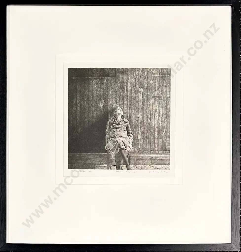 Grahame Sydney - Joanna, Pregnant September 1982, artists proof on paper, etching, 285x280mm Image 1++