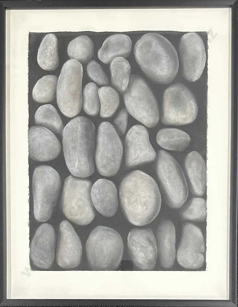 Dorothy Helyer - Untitled (Stones #1), 2003, charcoal & pastel on paper, 760x570mm Image 1++
