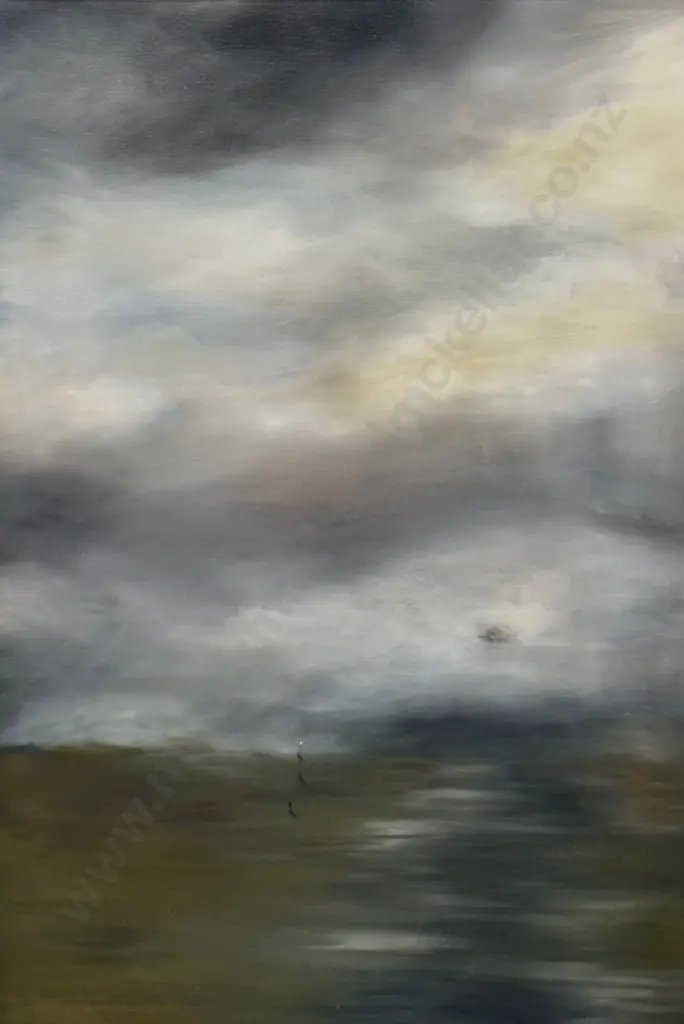 Kate Senior - One White Balloon, oil on board 905x594mm Image 1++