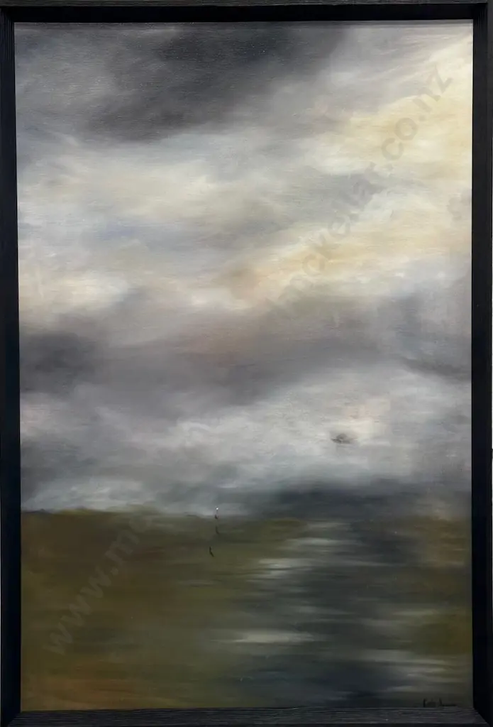 Kate Senior - One White Balloon, oil on board 905x594mm Image 1++