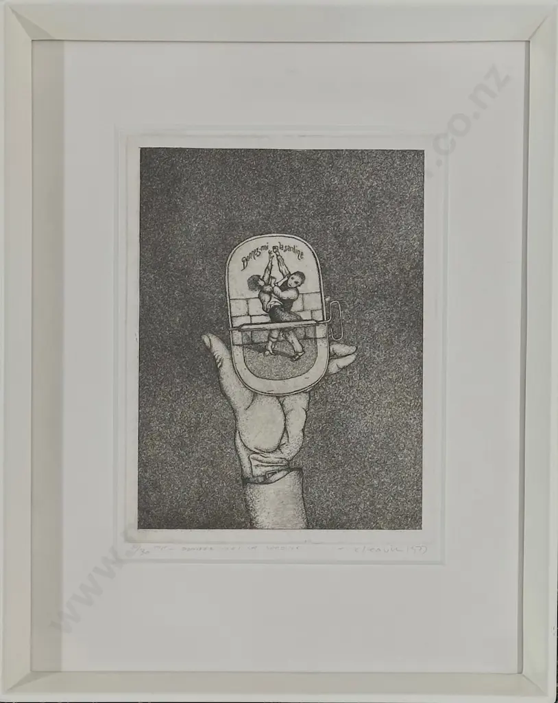Barry Cleavin - Donnez - moi la sardine, 1977, etching print 2/30, 280x210mm Image 1++