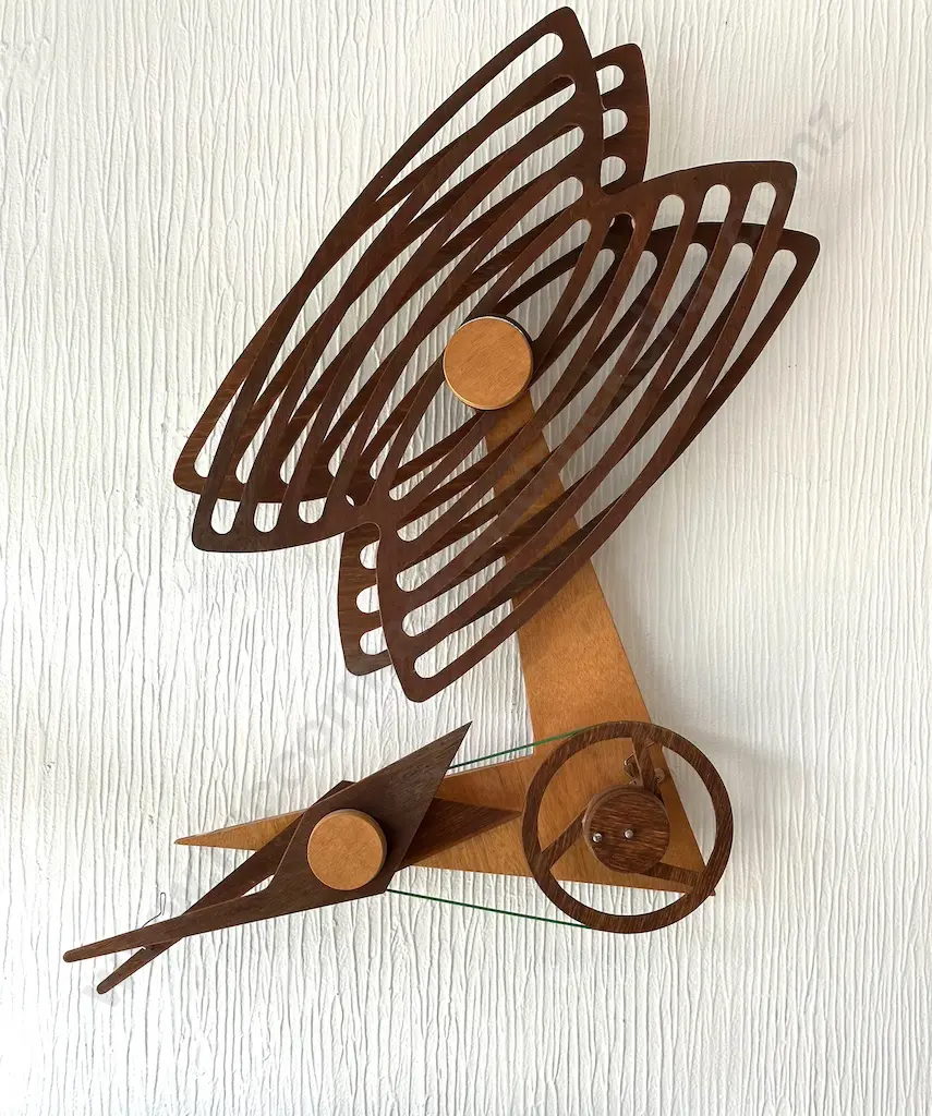 David Watson Kinetic Sculpture, wood and metal, 940x700mm Image 1++