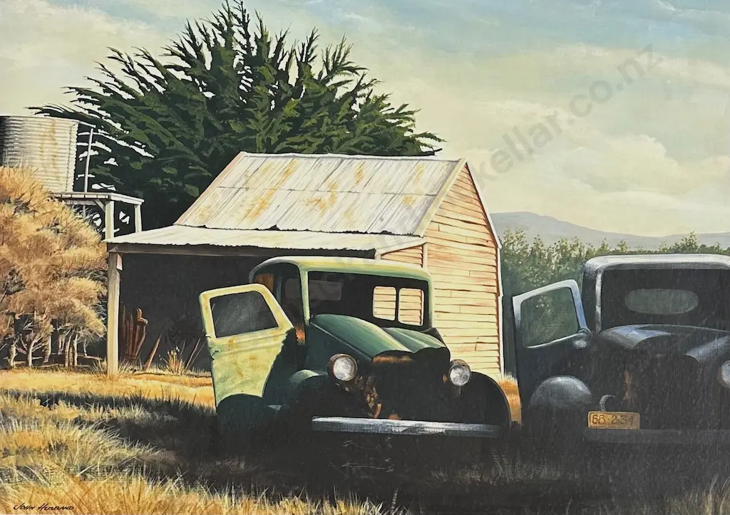 John Husband - Deserted Farmyard at Benmore, oil, 505x710mm Image 1++