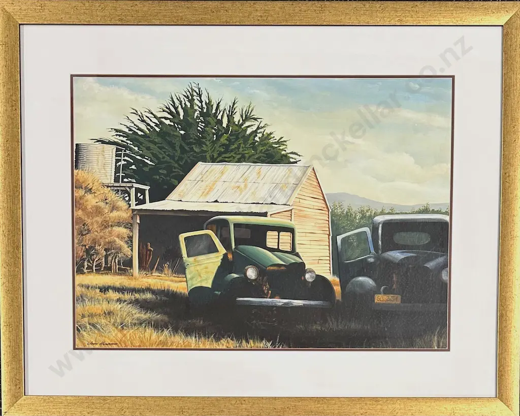 John Husband - Deserted Farmyard at Benmore, oil, 505x710mm Image 1++