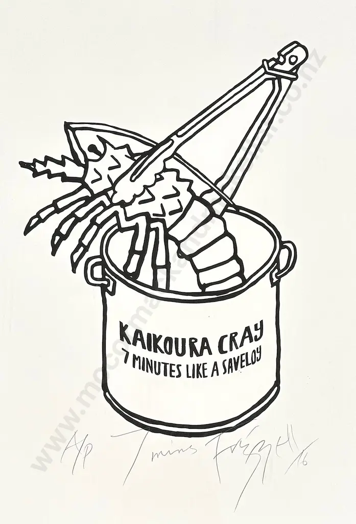 Dick Frizzell - 7 mins, 2016,  A/P on paper, 580x410mm Image 1++