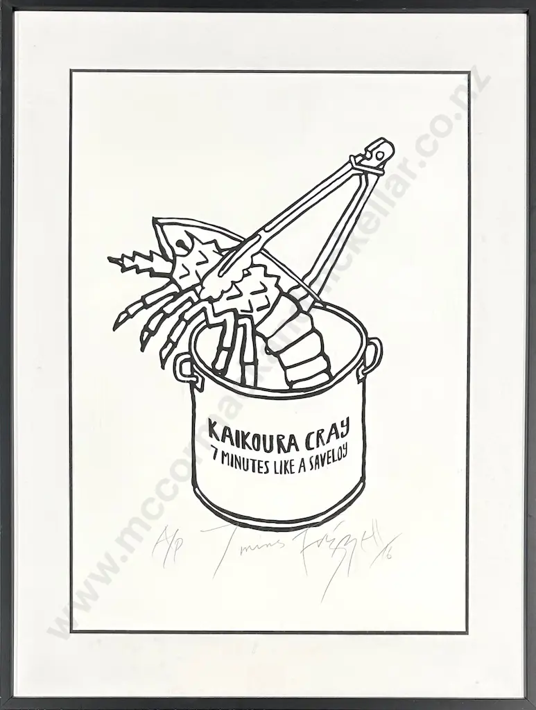 Dick Frizzell - 7 mins, 2016,  A/P on paper, 580x410mm Image 1++