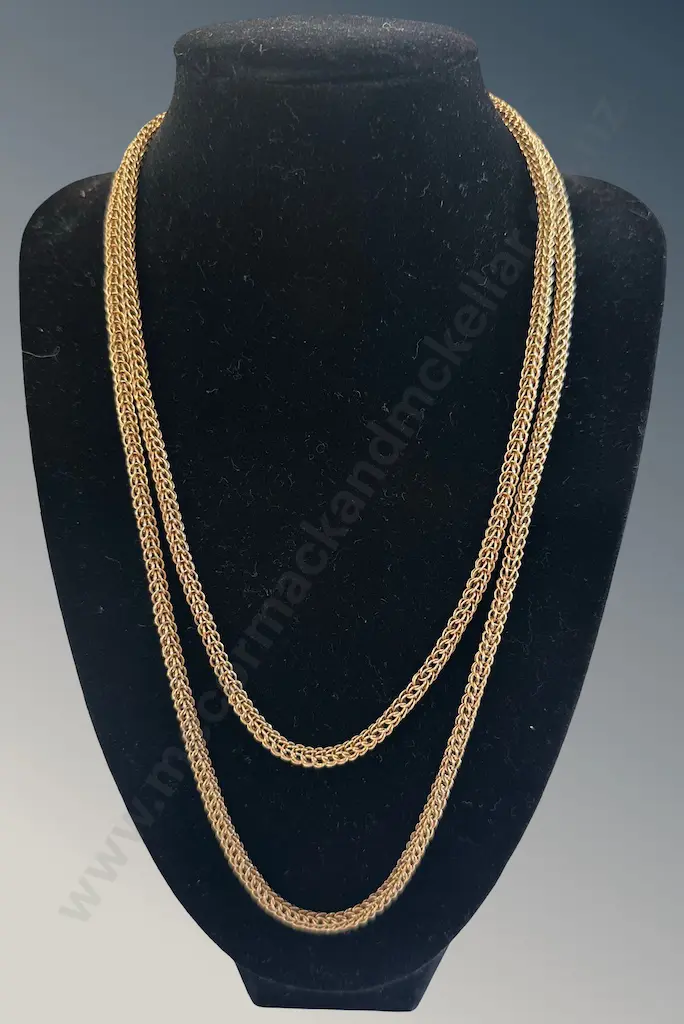 18ct Rope Link Gold Chain, L100cm, TW64.4gms Image 1++