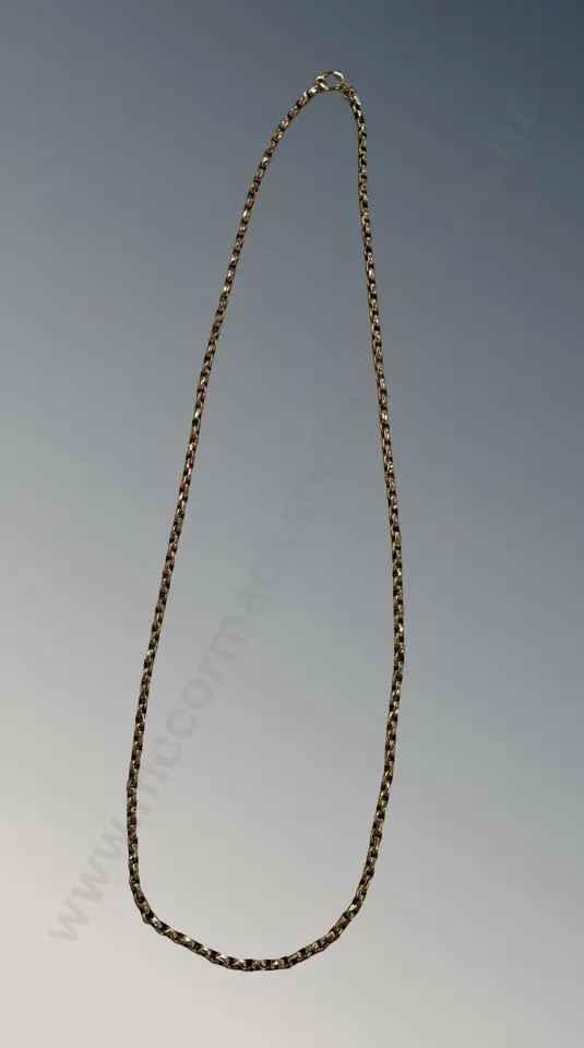 9ct Gold Belcher Link Chain, L40cm, TW4.8gms Image 1++