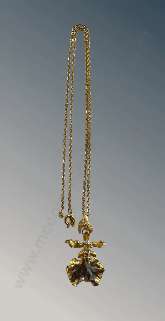 22ct Gold Clad Pendant and Chain, L50cm, TW5.2gms Image 1++