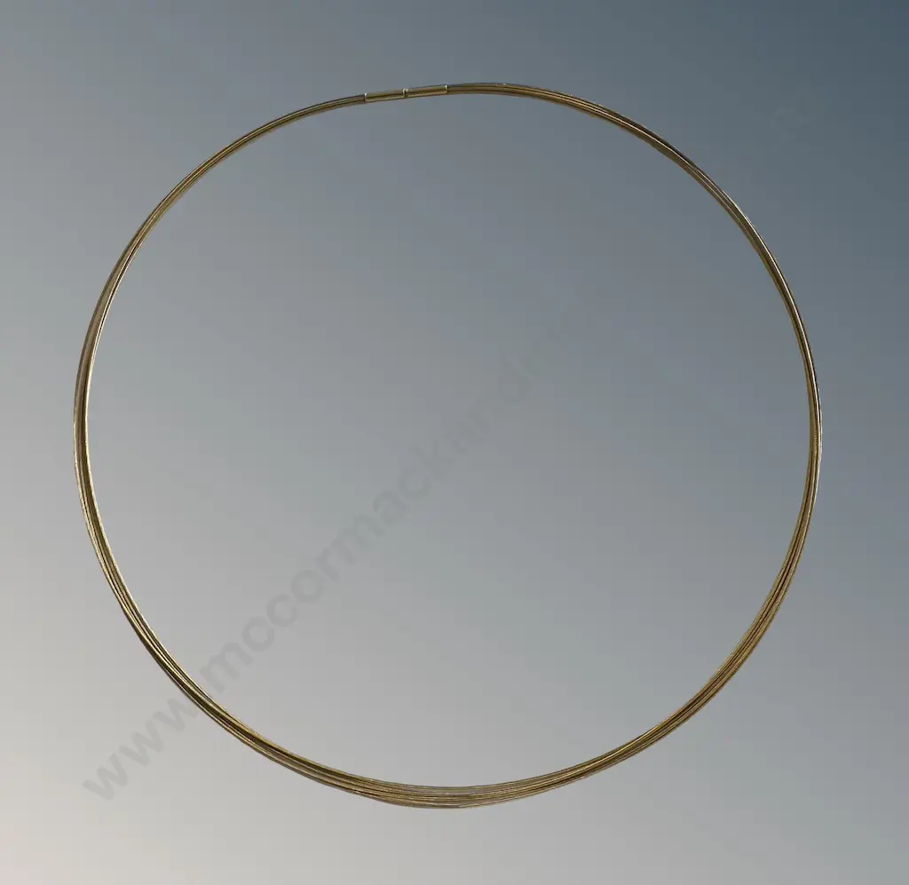 9ct Yellow Gold 5 Strand Necklace, TW5.8gms Image 1++
